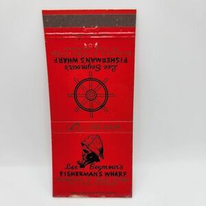Vintage Matchbook Fisherman's Wharf St Clair Michigan Lee Seymour 1950s 1960s Co